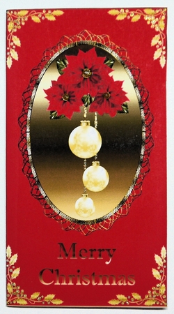 Christmas poinsettia decoration money wallet by Selina Dittmann