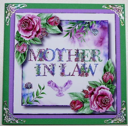 Soft Watercolour Roses - Mother In Law 8x8 by Selina Dittmann