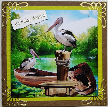 Old Fishing Spot Topper with Decoupage by Selina Dittmann