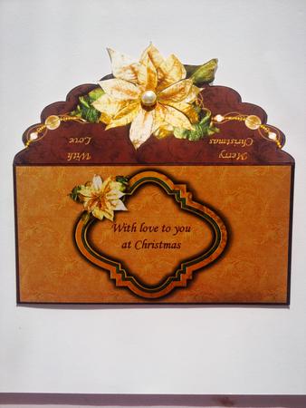 Golden Poinsettia Over the Edge Money Wallet by Selina Dittmann