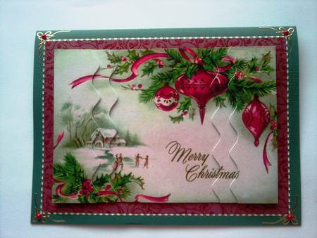 Christmas Scene Baubles Wavy Side Stacker by Selina Dittmann