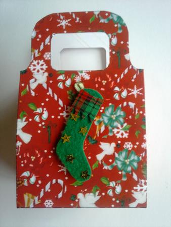 Christmas Jumble Gift Bag in Red by Selina Dittmann