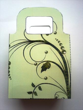 Green Floral Explosion Gift Bag by Selina Dittmann