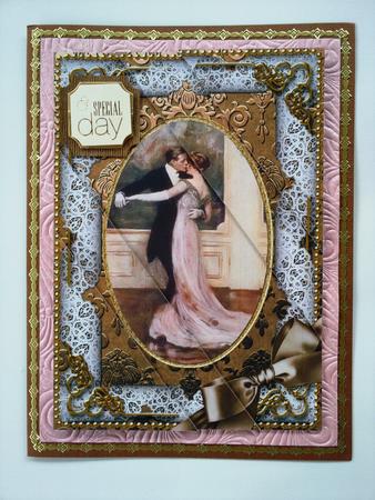 Dancing Couple 7x5inch Triangle Duo Corner Stacker by Selina Dittmann