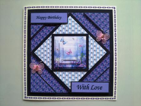 Flowers and Butterflies Geometric Pyramid Panel by Selina Dittmann