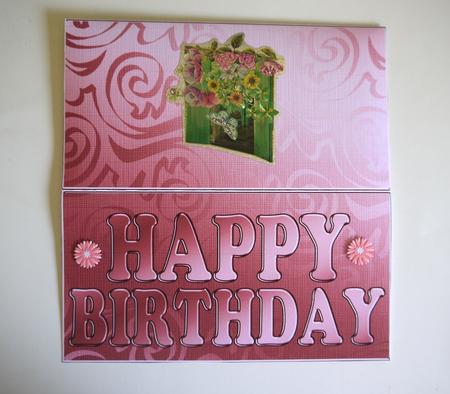 Elegant Birthday Flourish Money or Gift Wallet and Card by Selina Dittmann