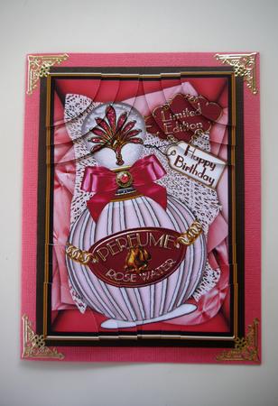 Rose Water Perfume Birthday Box 7x5in Rounded Corner Stacker by Selina Dittmann