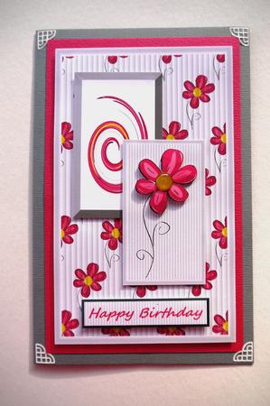 In the Pink Doodle Daisy Collage - Birthday, Congratulations by Selina Dittmann