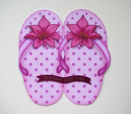 Flip Flops Shaped Card by Selina Dittmann