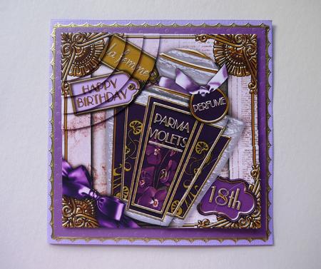 Parma Violets 18th Art Deco 6in Duo Corner Stacker by Selina Dittmann