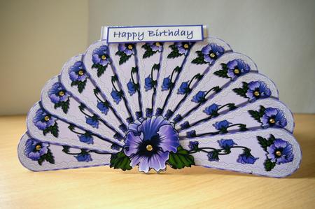 Pansy Fan Happy Birthday by Selina Dittmann