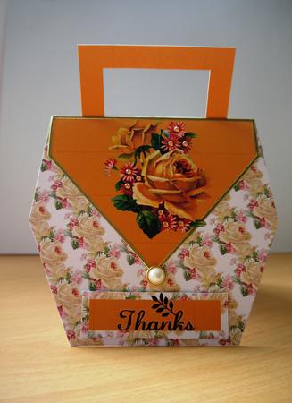 Golden Rose Handbag Card by Selina Dittmann