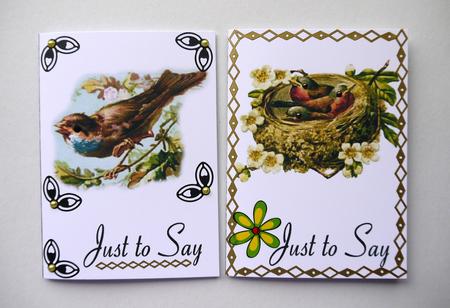 Little Birds Notelets 3 by Selina Dittmann