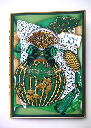 Emerald Perfume 7x5inch Folded Quick Card by Selina Dittmann