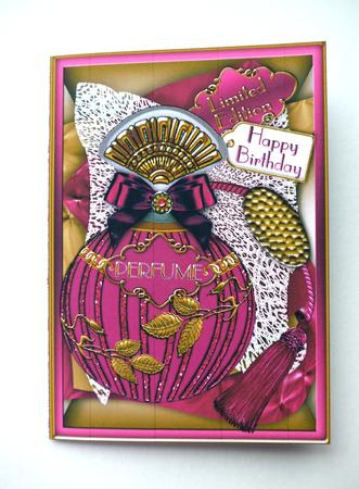 Pink Sapphire Perfume 7x5inch Folded Quick Card by Selina Dittmann