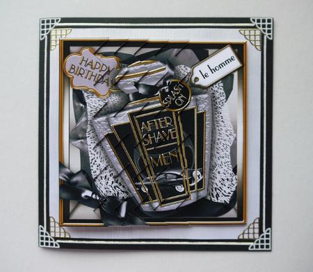 Silver Aftershave Birthday 5in Zig Zag One Side Stacker by Selina Dittmann