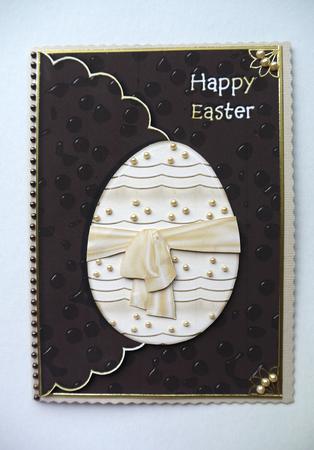 White Chocolate Easter Egg Scalloped Edge Envelope Card by Selina Dittmann