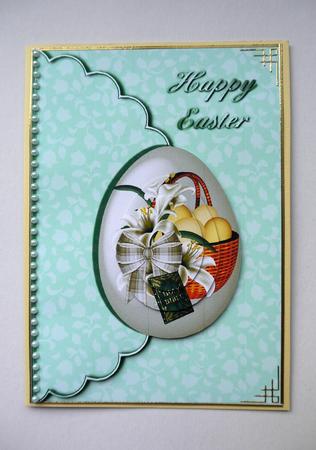 Religious Easter Egg Scalloped Edge Envelope Card by Selina Dittmann