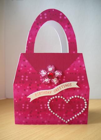 Magenta Handbag Card by Selina Dittmann