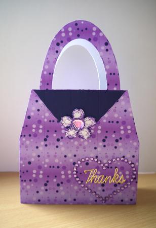 Purple Handbag Card by Selina Dittmann