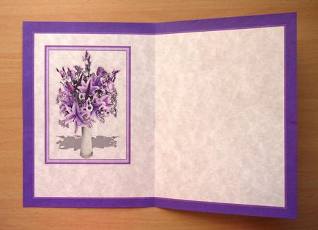 Lilac Vase of Lilies Rectangle Aperture Insert by Selina Dittmann
