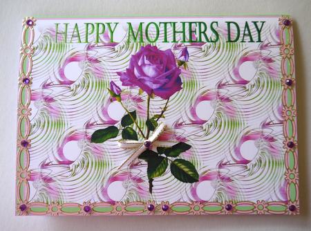Mothers Day Pink Rose Quick Card by Selina Dittmann