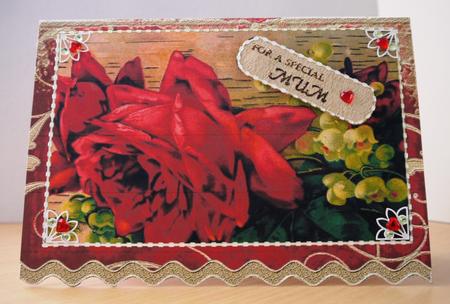 Vivid Roses Wavy Card by Selina Dittmann