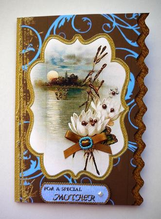 Oriental Lily Bracket Wavy Edge Card by Selina Dittmann
