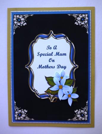 Blue Flowers in Bracket Frame - Mothers Day by Selina Dittmann