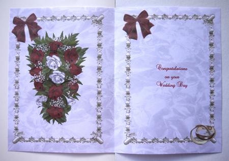 Bouquet of Red & White Roses A5 Insert by Selina Dittmann