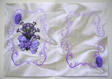 Lilac Flowers with Butterflies A5 Insert by Selina Dittmann