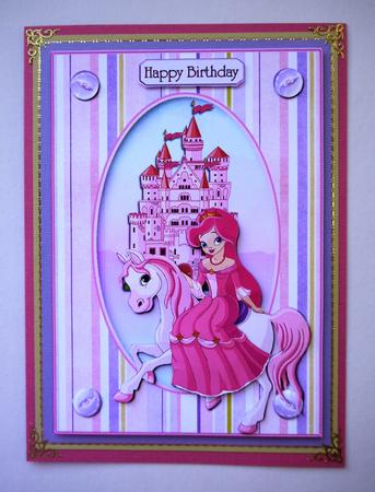Princess and Pony Card Front by Selina Dittmann