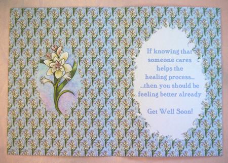 Flower on Misty Blue Insert by Selina Dittmann