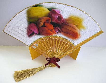 Tulips Pyramid Fan & Stand by Selina Dittmann