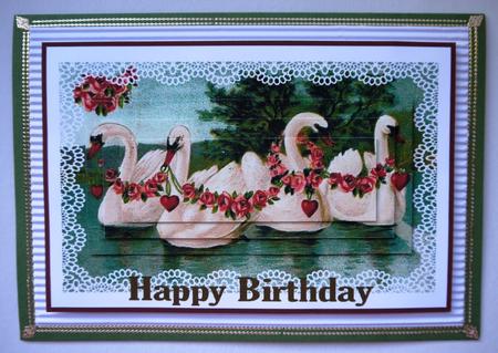 Vintage Swans Pyramid Topper by Selina Dittmann