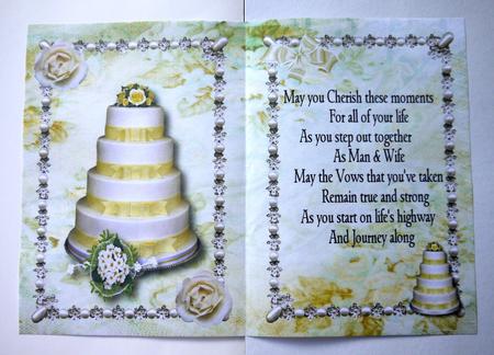 Lemon Wedding Cake with Bouquet, A5 Insert by Selina Dittmann