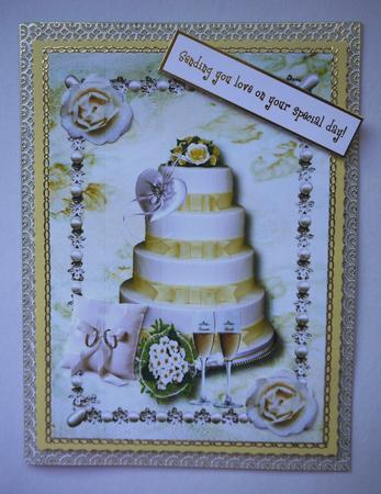 Lemon Wedding Cake with Cushion & Wedding Rings A4 by Selina Dittmann