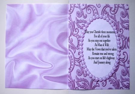 Wedding A5 with Verse in Pretty Pearl Frame by Selina Dittmann