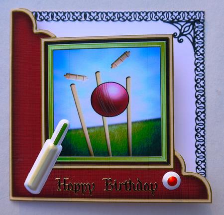 Cricket Cut and Fold Corner Card by Selina Dittmann