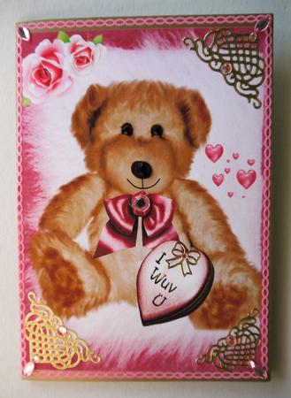 I Wuv You Teddy, A4 Topper by Selina Dittmann