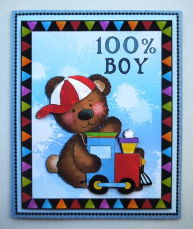 100% Boy Card Front by Selina Dittmann