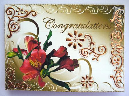 Congratulations Floral Cut & Fold Card by Selina Dittmann
