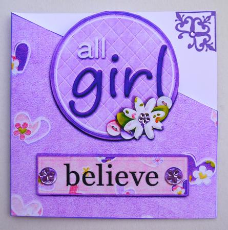 All Girl Folded Over the Edge Card by Selina Dittmann