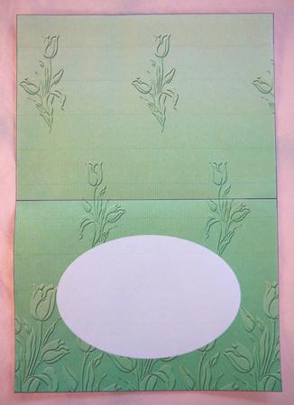 Green Floral Embossed Insert by Selina Dittmann