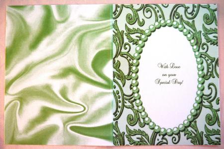 Elegant Vintage Green in Pearl A5 Insert by Selina Dittmann
