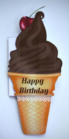 Chocolate Ice Cream Cone Card by Selina Dittmann