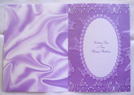 Elegant Purple Butterfly and Pearls A5 Insert by Selina Dittmann