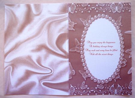 Elegant Butterfly & Pearl A5 Insert in Rose by Selina Dittmann