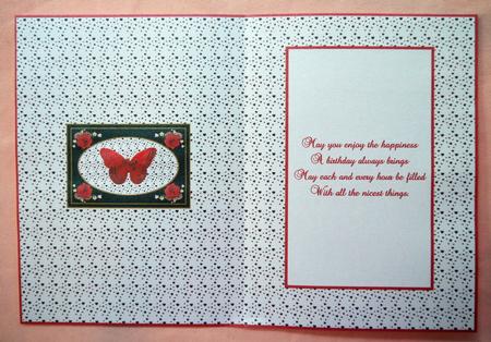 Butterfly and Roses Insert by Selina Dittmann