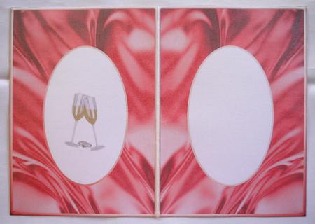 Coral Wedding Anniversary Champagne Glasses Insert by Selina Dittmann